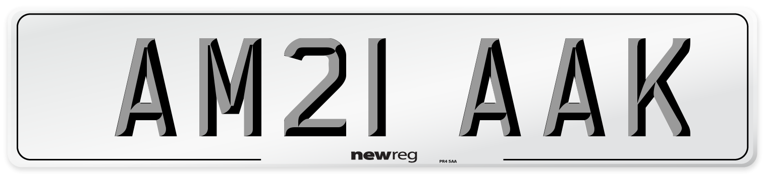AM21 AAK Number Plate from New Reg